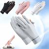Touch Screen Sunscreen Gloves,Summer Thin Breathable Mesh UV Resistant Gloves,Anti Slip Ice Silk Gloves for Cycling and Driving