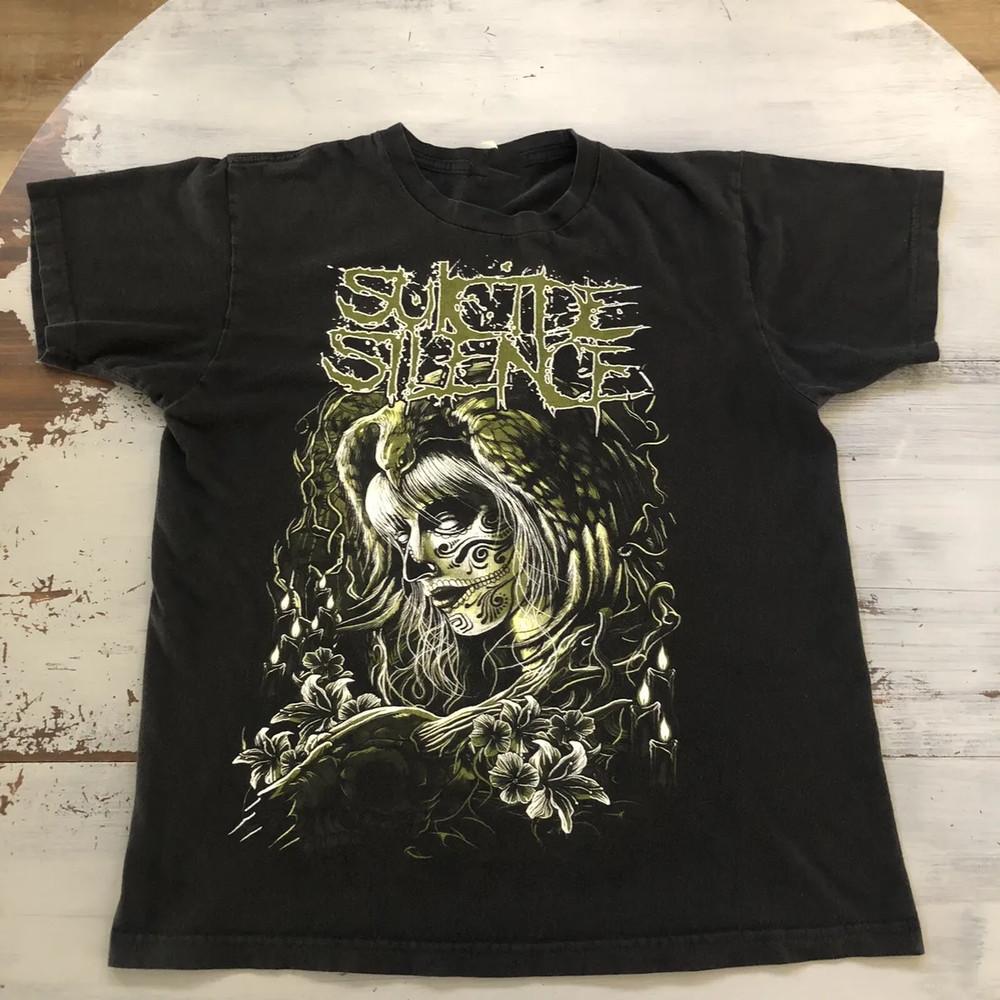 Suicide Silence Группа Черная Футболка Хлопок Унисекс Для Мужчин Женщин YY162 Унисекс Футболка S