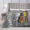 Cupheads & Mugmans Blanket Cartoon Super Soft Fluffy Plush Throw Blanket For Boy Girl Living Room Flannel Bedspread Bed Cover
