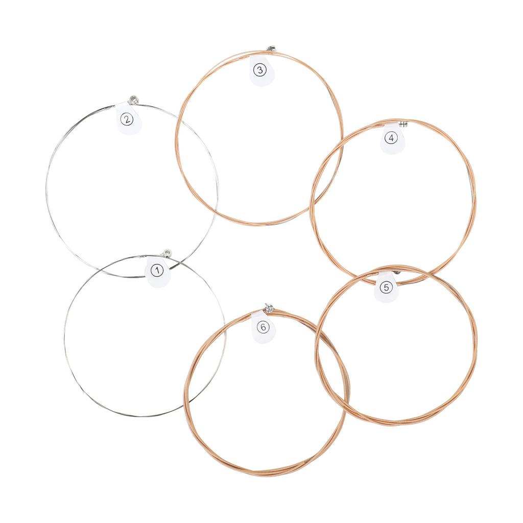 6Pcs High Carbon Steel Core Folk Guitar Strings Replacements Acoustic Guitar Strings Guitar Parts 6 Pieces Strings Sets