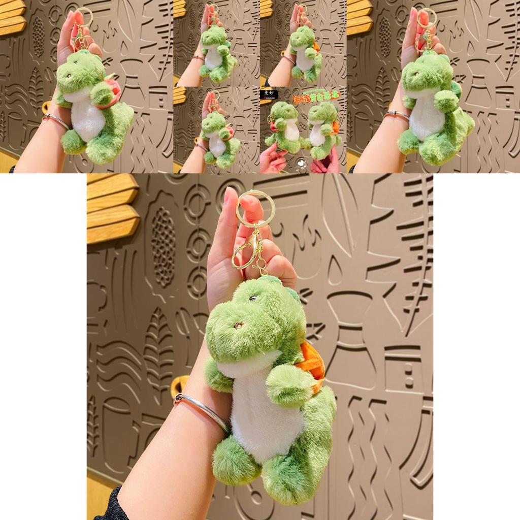 Rozkošná plyšová klíčenka s dinosaurem, roztomilý kreslený přívěsek na batoh, perfektní dárek