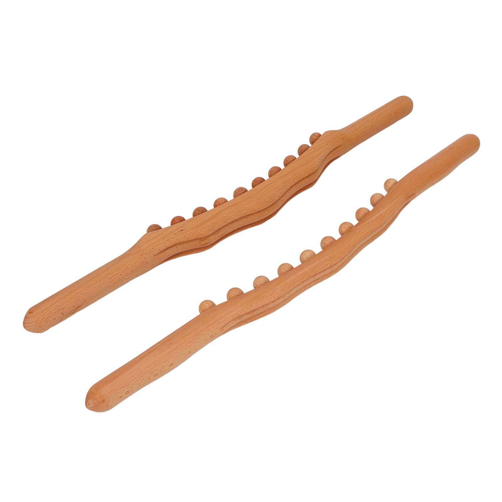 

2 шт. деревянная скребковая палочка для лимфодренажа, расслабления мышц, массажный инструмент Гуаша для шеи