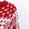 IHUASU Women's Snowflake Knit Loose Christmas Long Sleeve Pullover O-Neck Knitted Sweater