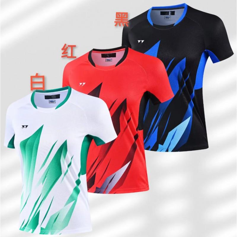 Quick-Dry Breathable Badminton T-Shirt Men Women Kids Sport Training Top Athletic Wear