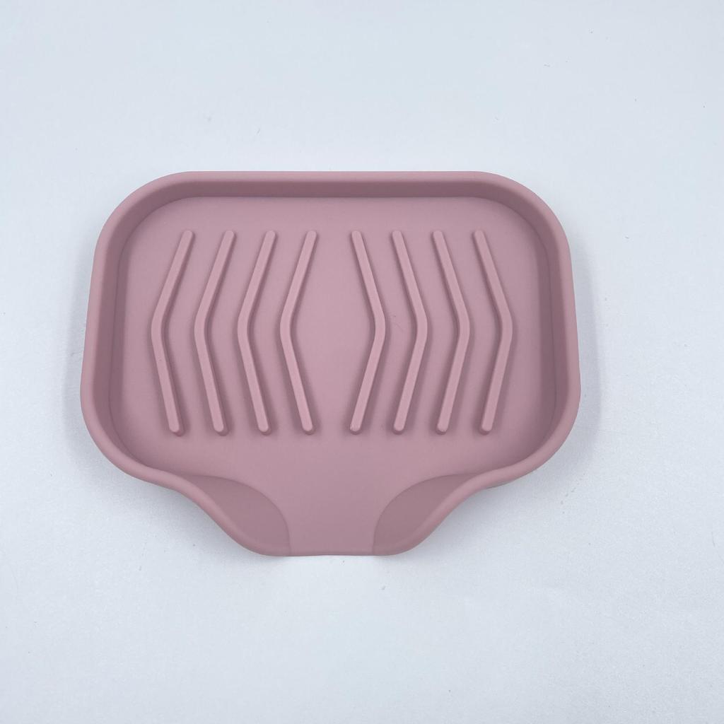 Silicone Soap Holder, Anti-slip Draining & Flowing Soap Dish for Home