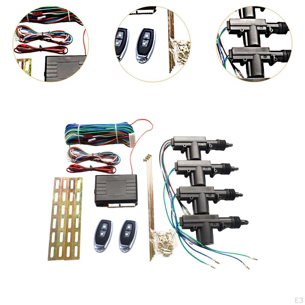 Auto-Zentralverriegelung schlüsselloses Zugangssystem 433MHz Zubehör Professionell 2 Fernbedienungen 12V