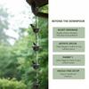 1 Pièce Capteur de Pluie Métal Gouttière Outil 60/80/100/240cm Créatif Oiseaux Chaînes de Pluie en Fer Pour Gouttières Extérieur Toit Gouttière Décor