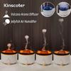 560 ml Vulkan Flamme Luftbefeuchter Hause Elektrische Ätherisches Öl Aroma Diffusor Quallen Rauch Ring Sprayer Mit Fernbedienung