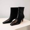 2026 Designer Winter New Fashion Ankle Short Boots Women Pointed Toe Elegant Thin Low Heel Dress Ladies Pumps Shoes