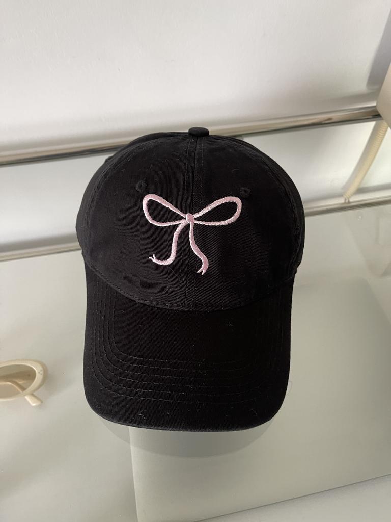 Wind sweet embroidery bow baseball cap children spring and summer versatile sunshade sunscreen cap