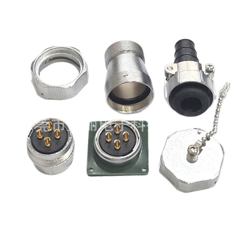IP67 Waterproof WY28 Aviation Plug Square Socket Connector, 26-Pin Core Wire