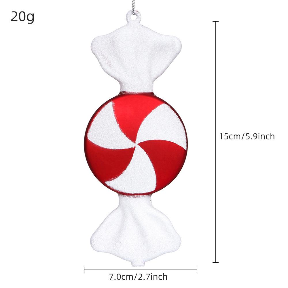 16cm Large Candy Pendant Christmas Decorations Wedding Decorations Red and White Painted Gold Party Decorations Home Decorations