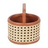 12.7 Cm Round Spoon Stand for Dining Table Chammach Stand Remote Holder Wooden Cutlery Holder Kitchen Rack Café Resto-bar Tableware