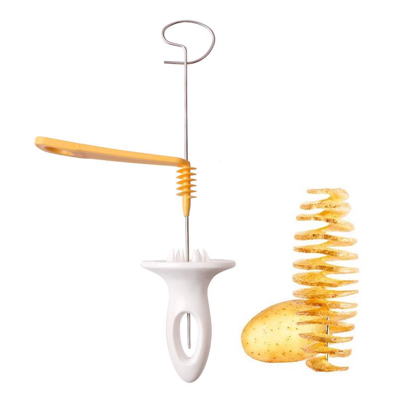 Tornado Spiral Potato Cutter Fry Vegetable Spiralizer Chips Maker with 4 Sticks Twisted Potato Slicer JT99