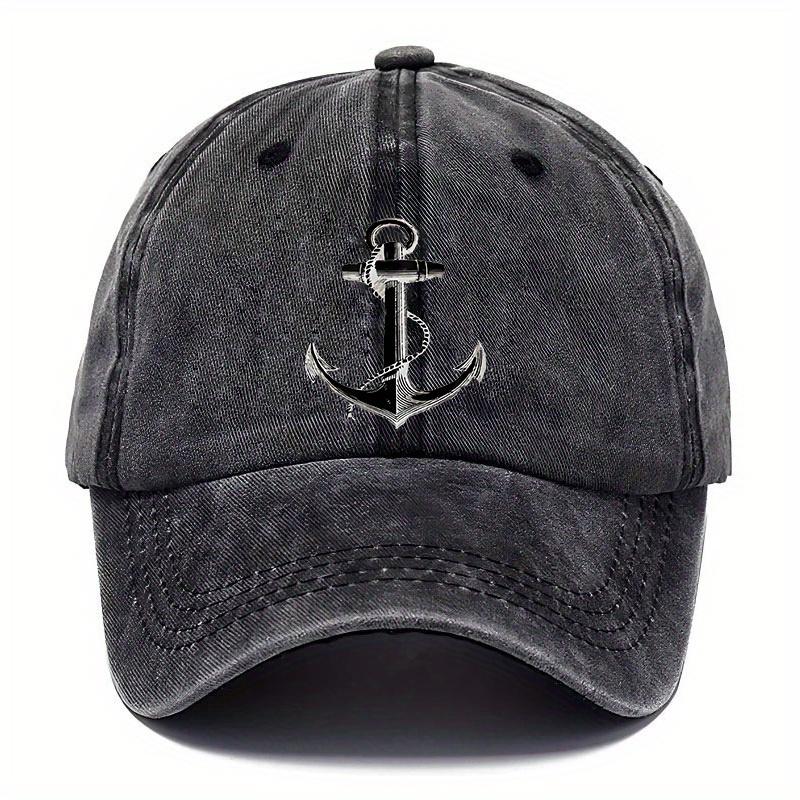 Verstellbare Dad Hat Maritime Anker Baseballkappe Unisex Lässig Segler Abenteuer Thema Kopfbedeckung Geeignet für Jede Jahreszeit