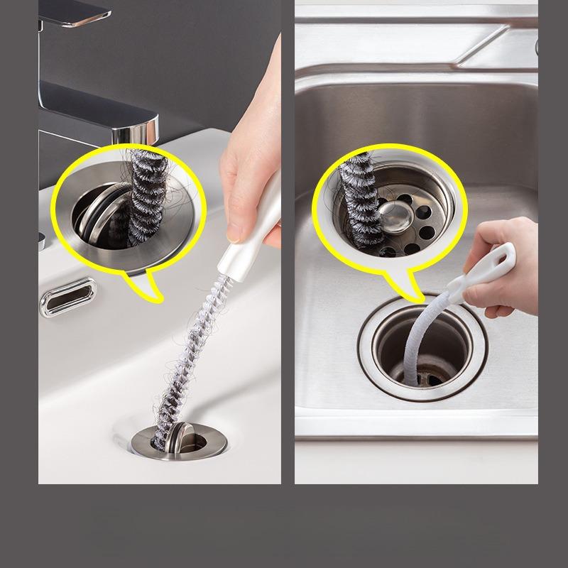 1/2 Stück Flexibles Abflussreinigerrohr Haarreiniger Waschbecken Reinigungsbürste Badezimmer Küche Rohrreinigungsgeräte
