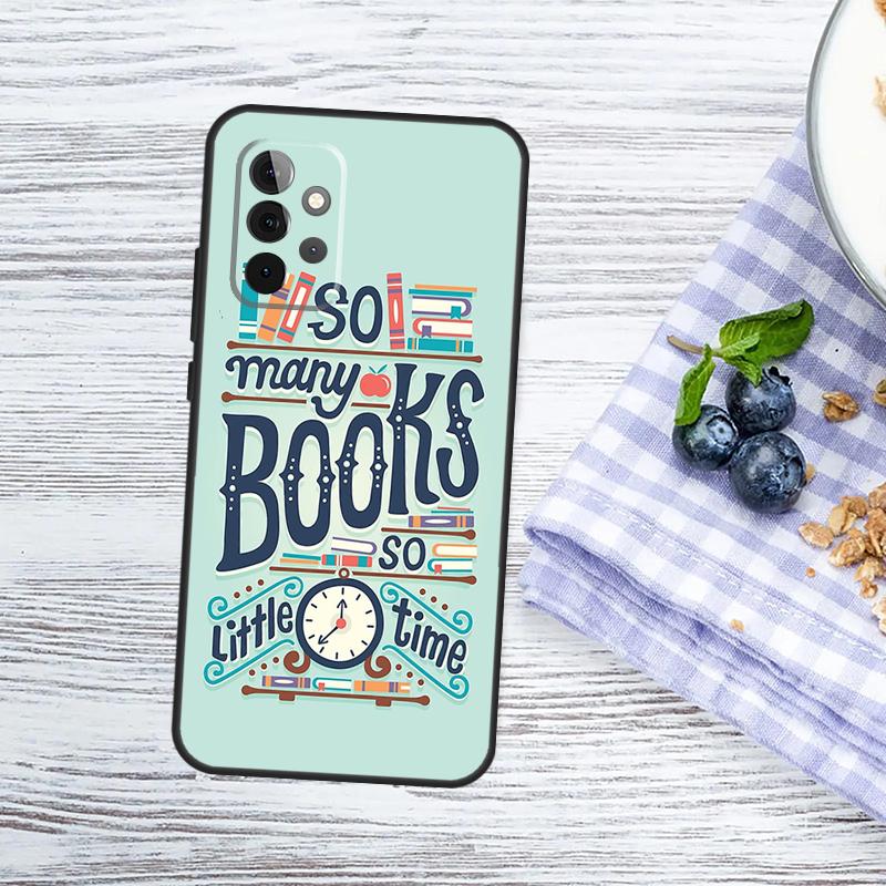 Read Books ilustrační Obal pro Samsung Galaxy A15 A25 A35 A55 A53 A33 A13 A52 A32 A12 A51 A71 A14 A34 A54 Pouzdro