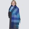 Winter Cashmere Scarf Student Neck Thick Warm Shawl For Women Couple Tassel Bufanda Blanket Pashmina Wraps Long Plaid Poncho