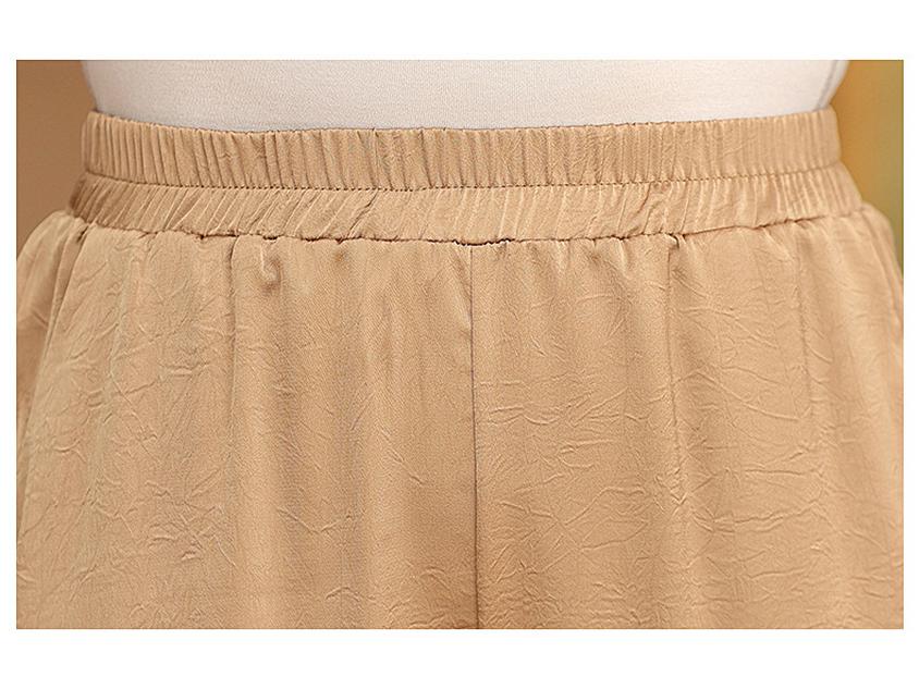 2024 New Women's Chiffon Blouse & T-Shirt Set for Middle-Aged & Elderly – Short Sleeve, Two-Piece Summer Fashion