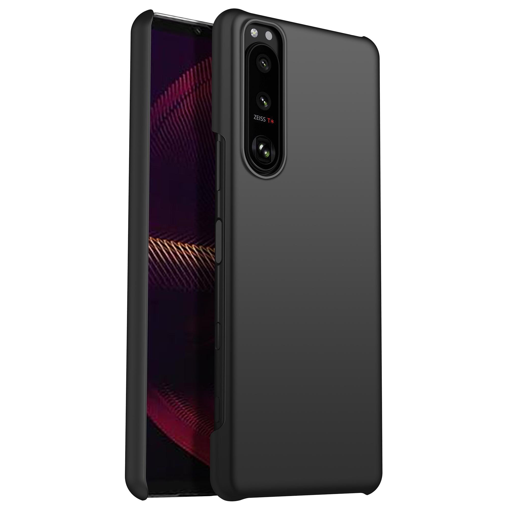 

Для Sony Xperia 5 III 5G Твердая ПК Задняя Крышка Однотонный Защита от царапин Чехол для телефона Black