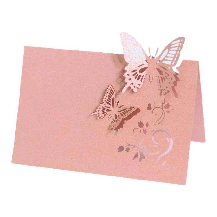 Wedding Name Cards 100PCs Hollow Butterfly Cut Design Card for Weddings Banquets