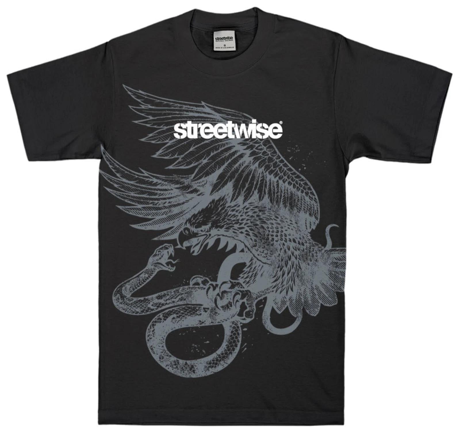 Streetwise Coat Of Arms Graphic T-Shirt Black M-L-XL-2XL-3XL-4XL-5XL M
