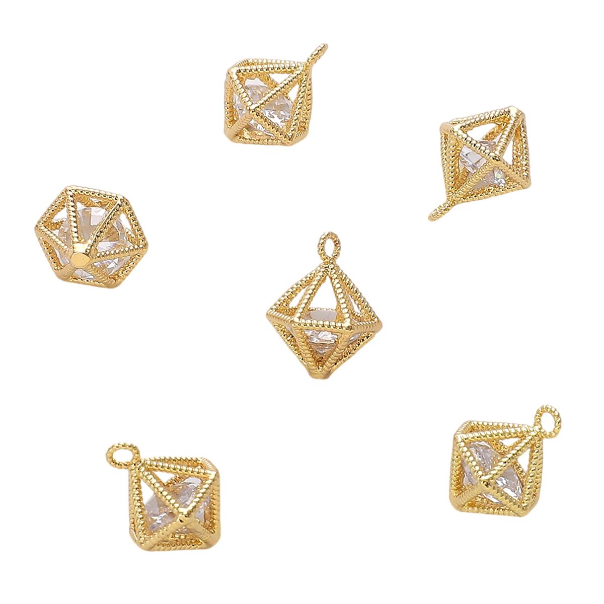 

Медный конический обернутый циркониевый кулон для изготовления ювелирных изделий своими руками, аксессуары для рукоделия 9x12mm