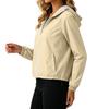 Women's Casual Long Sleeve Zip-Up Hooded Jacket with and Mesh for Fall