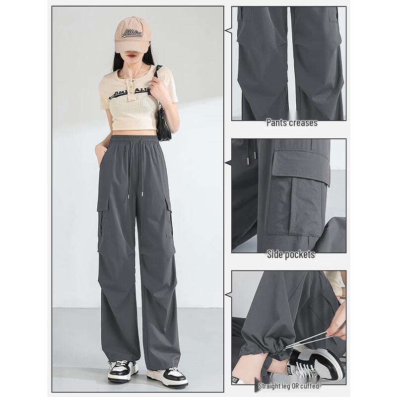 MJ STYLE Women's Cooling Straight Leg Cargo Pants