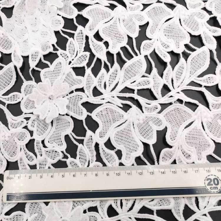 Water-soluble lace full of accessories, milk silk embroidery fabric, hollow embroidery fabric, three-dimensional appliqué