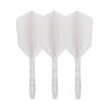 CUESOUL ROSTAK57 T19 Series Dual Material Mixed Shaft Integrated Flight Slim Shape Series Set of 3 Two-tone (White)