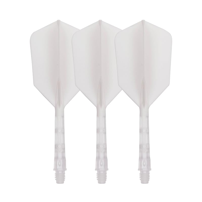 CUESOUL ROSTAK57 T19 Series Dual Material Mixed Shaft Integrated Flight Slim Shape Series Set of 3 Two-tone (White)