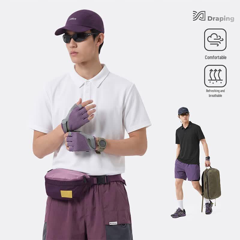 Baleno Men's Summer Loose Fit Short Sleeve Polo Shirt