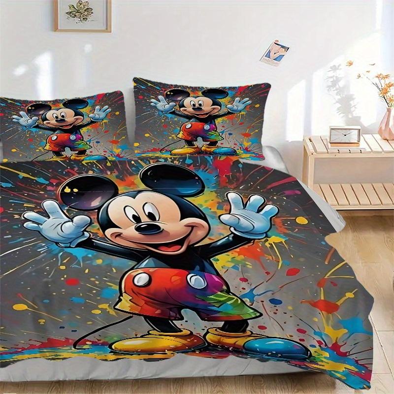 3pcs set Mickey Mouse Artwork1pc of quilt cover+2pcs of pillowcase, no core, print bedding, All Seasons Bedroom Setting066