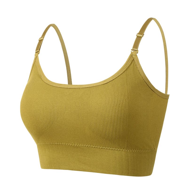 

European and American Plus size Push up Bra No Steel Ring Women s Underwear Sports Yoga Shockproof Bra Sling Base Beauty Back M Is Suitable for Weights under 100 Fruit Yellow