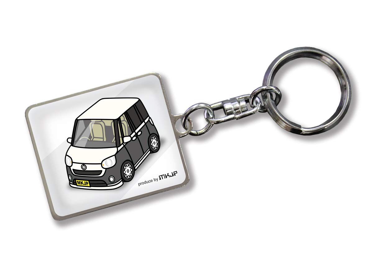 

MKJP Custom Keychain, Daihatsu Move LA800S Base: White, Black чёрный