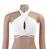 Top Corto Monocolore da Donna Y2k Sexy Senza Schiena Scollo all'Americana Senza Maniche Cut Out Benda Streetwear Abbigliamento Donna Maglietta Slim Fit 25760