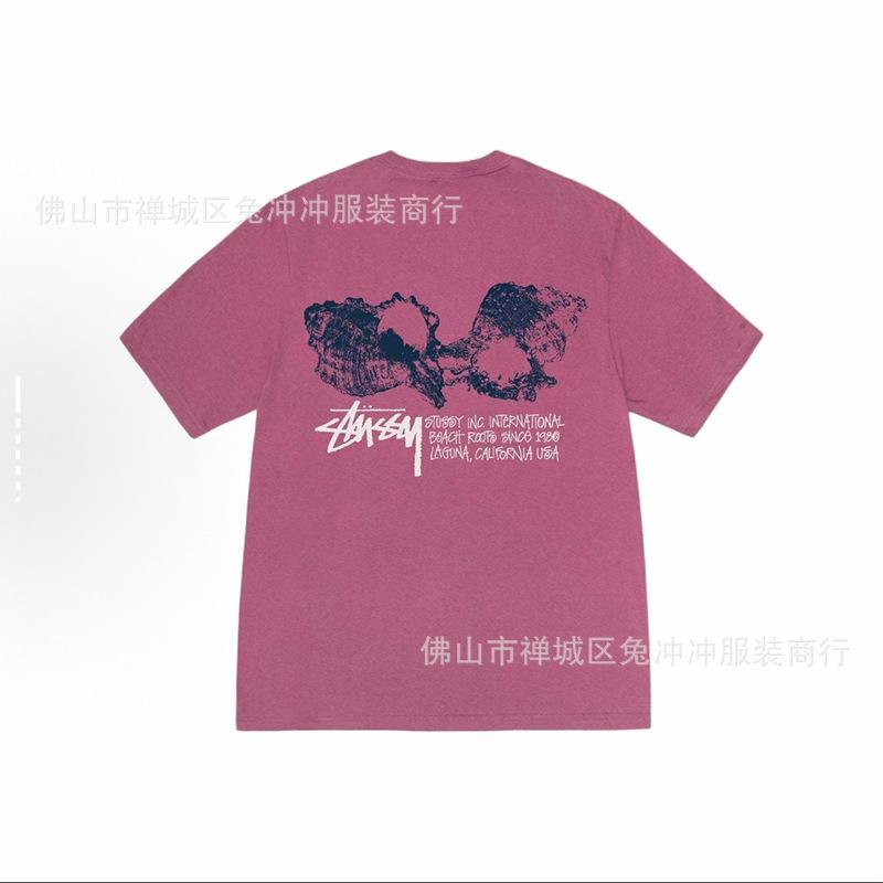 2025 new STU three standards complete spring and summer new tide brand classic cruise printed letters men and women with the same short sleeves