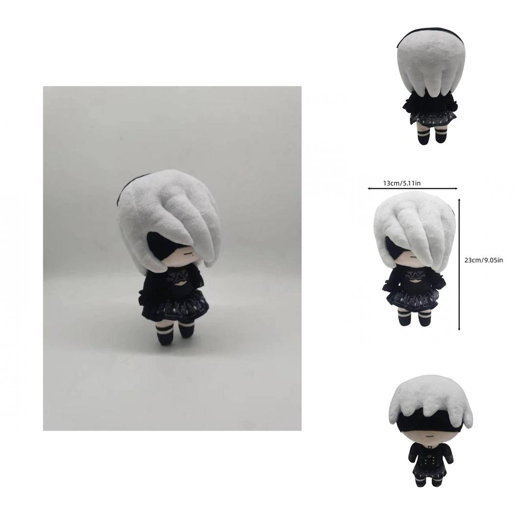 Nier Automata 2b Plush Toy Doll 23cm Height Pp Cotton Filling Cartoon Figure