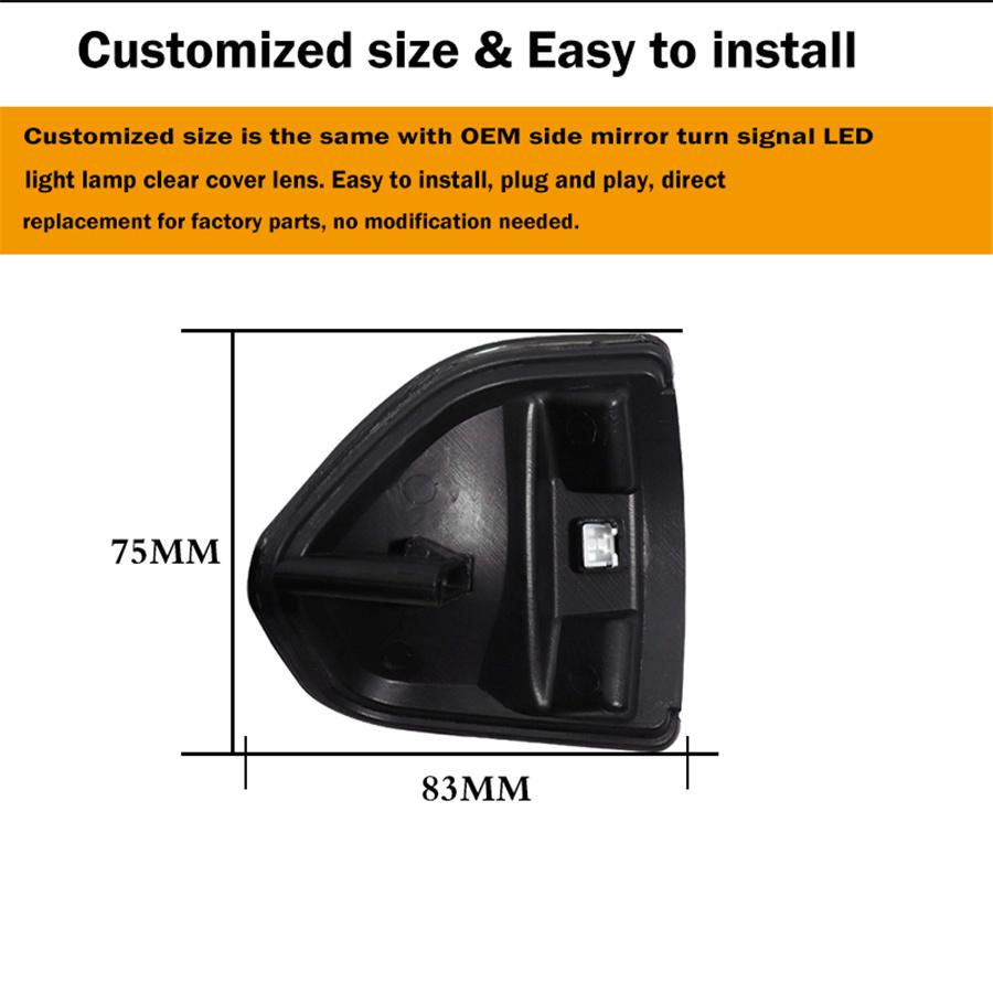 LED Side Mirror Turn Signal Lights For Dodge Ram 1500 2500 3500 Clear Lens