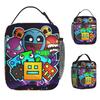 Geometries Dash Game Insulated Lunch Bag Portable Reusable Cooler Bag Lunch Box Tote Work Picnic Food Handbags