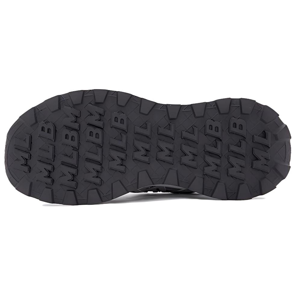 MLB Großer Ball Klobig Rutschfest Abriebfest Niedrig geschnitten Klobige Sneaker Unisex Schwarz Grau 3ASHG015N-50BKS