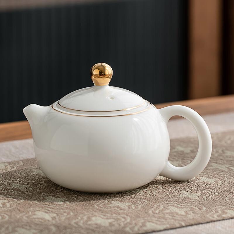 Mutton-fat Jade Porcelain Kung Fu Tea Set