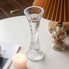Transparenter Vintage Kerzenhalter mit schmaler Taille für Heimdekoration & Romantische Atmosphäre, Kerzenständer Ideal für Kerzenlicht-Dinner