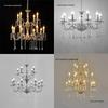 Single/Double Layer Crystal Chandelier for Wedding Hall Ceiling Decoration and T-Stage Layout