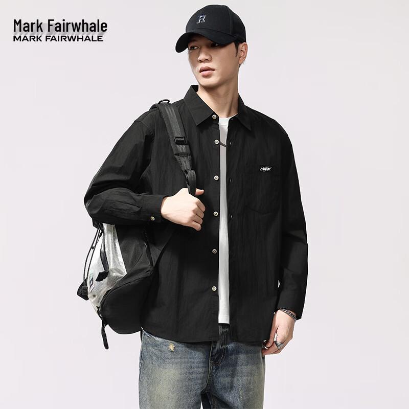 MARK FAIRWHALE Men s Loose-Fit Long Sleeve Casual Shirt XL