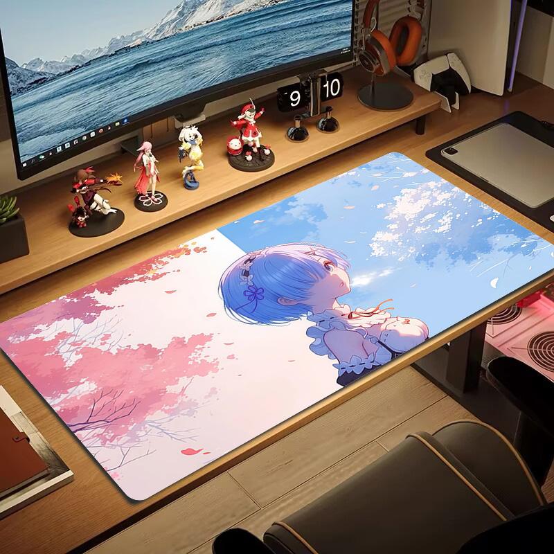 ReZero Print Cushion Non-slip Laptop Tablet Big Mousepad XXL Mat Mini PC Playmat With Lock Edge