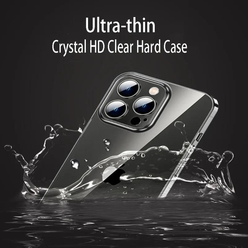 

Розкішний ультратонкий прозорий жорсткий чохол для ПК для iPhone 15 14 13 12 11 Pro Max 14 Plus Crystal Clear Slim протиударний чохол-бампер For iPhone 11 Pro чистий