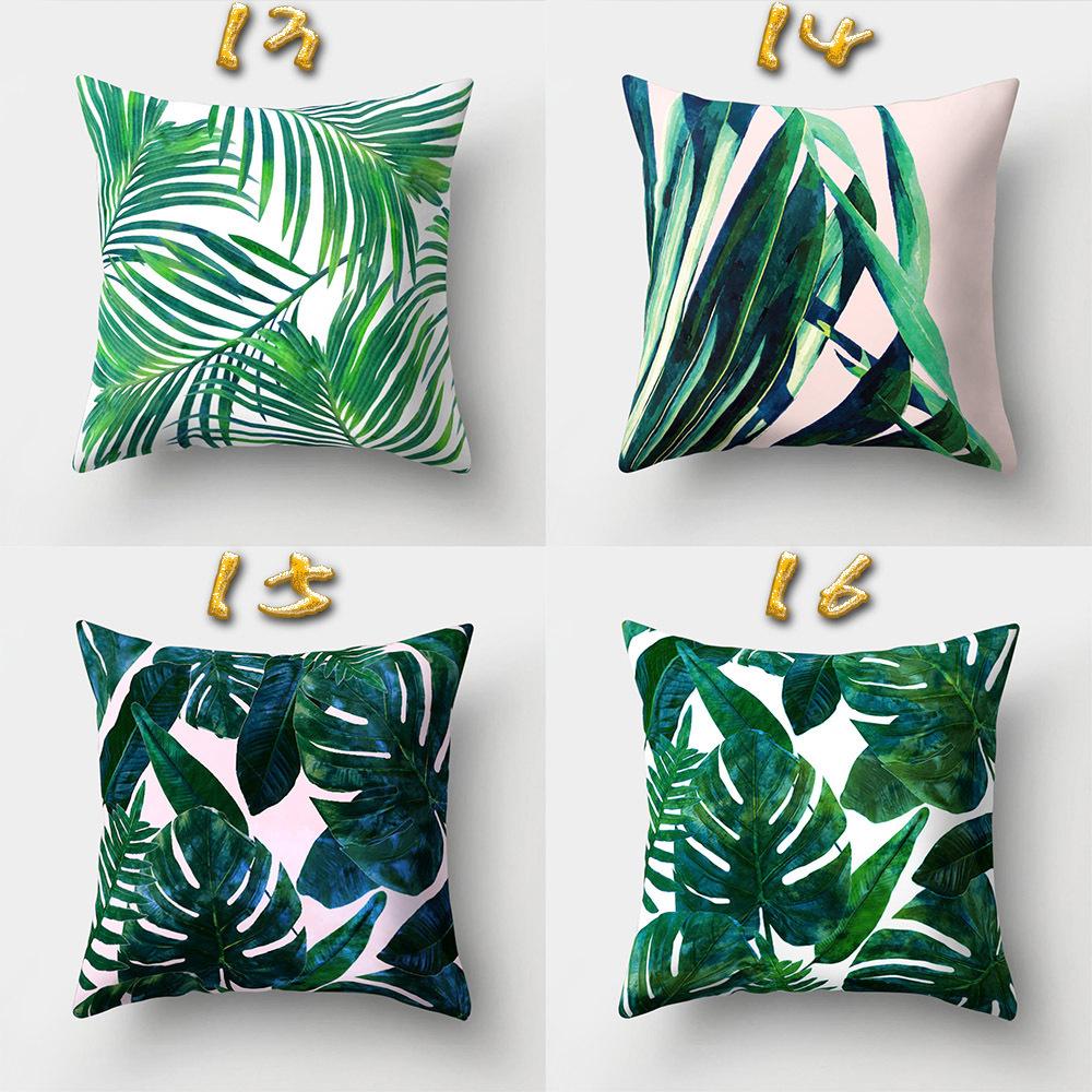 New Creative Home Green Plant Succulent Pillowcase Flower Leaves Car Pillow Cushion