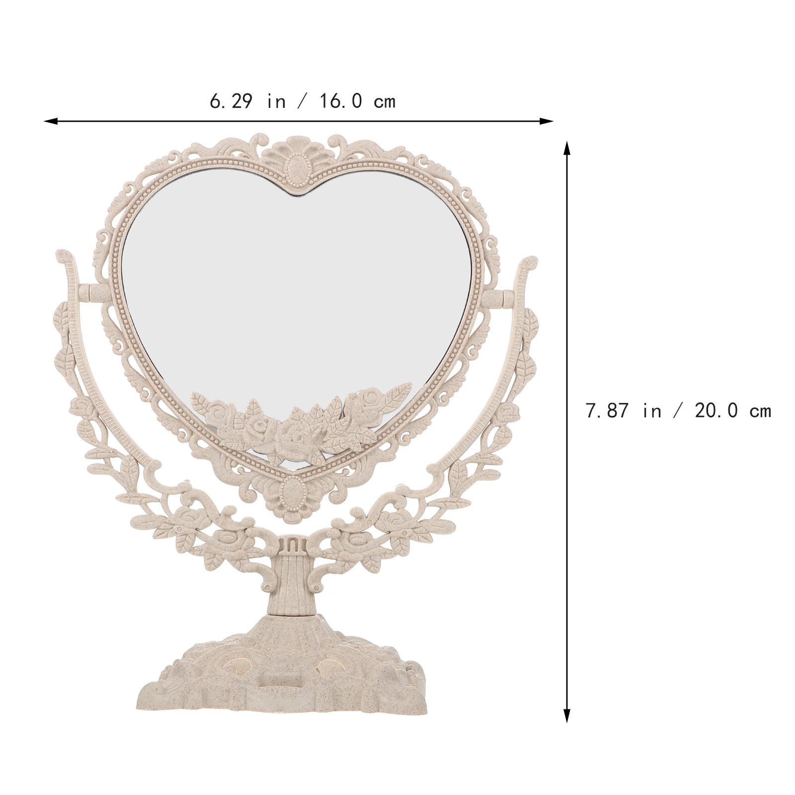 

1Pcs Retro Tabletop Mirror Premium Polished Surface Crystal Clear Reflection No Distortion Ideal for Makeup Application